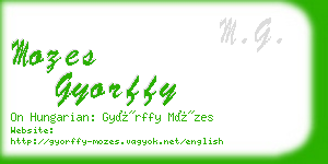 mozes gyorffy business card